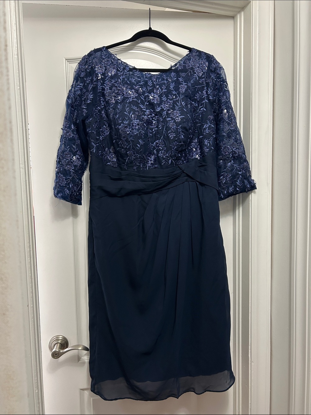 Chiffon Mother of The Bride Dress Two Piece Lace Formal Wedding Guest Dress